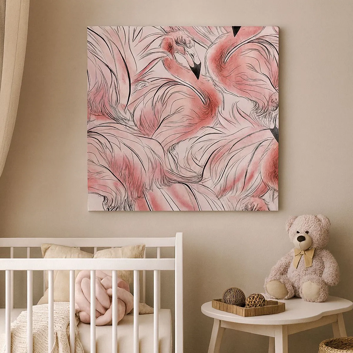 Schilderen op canvas - Vogelcorps de ballet - 30x30 cm