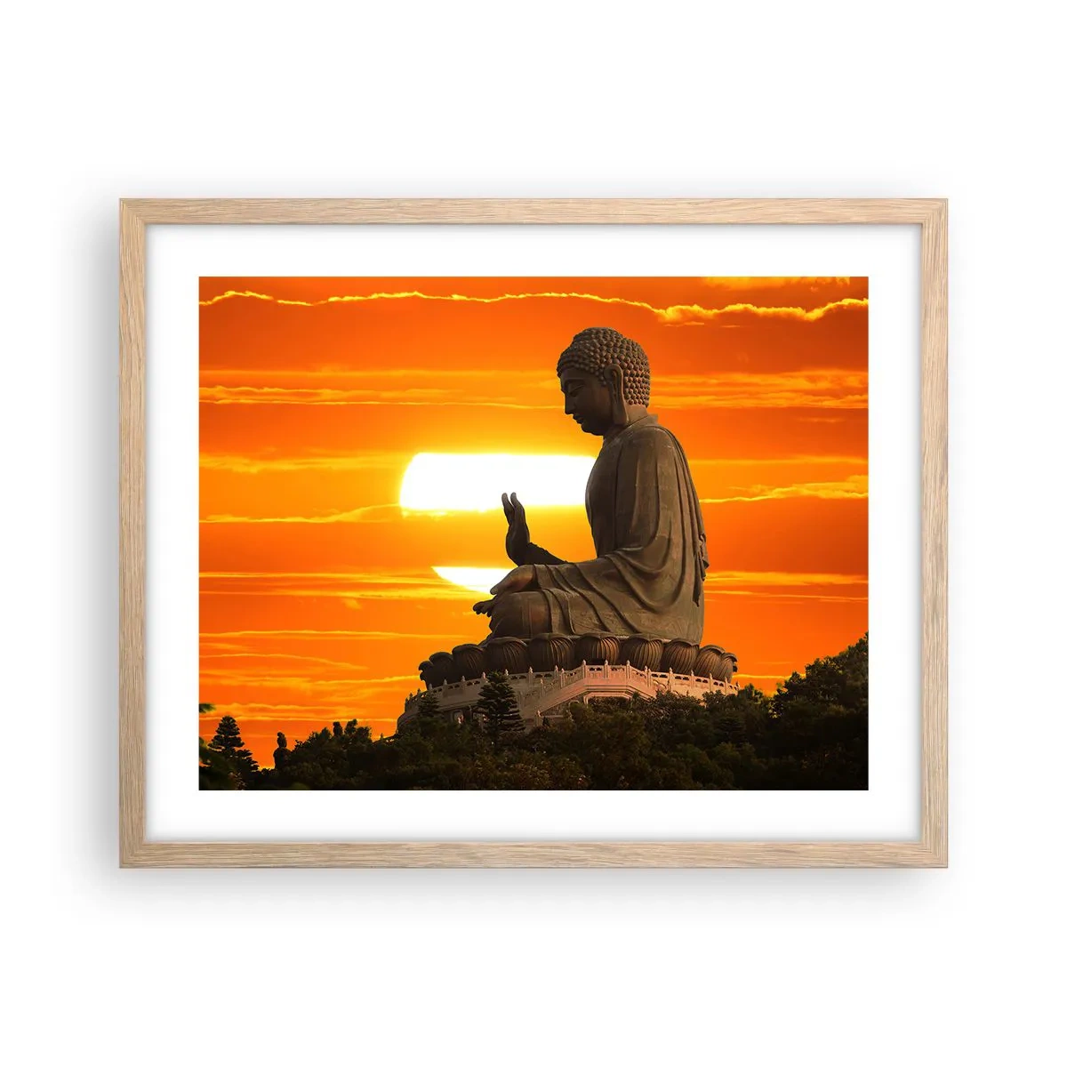 Een poster in een licht eiken lijst - Geen angst voor de wereld - 50x40 cm