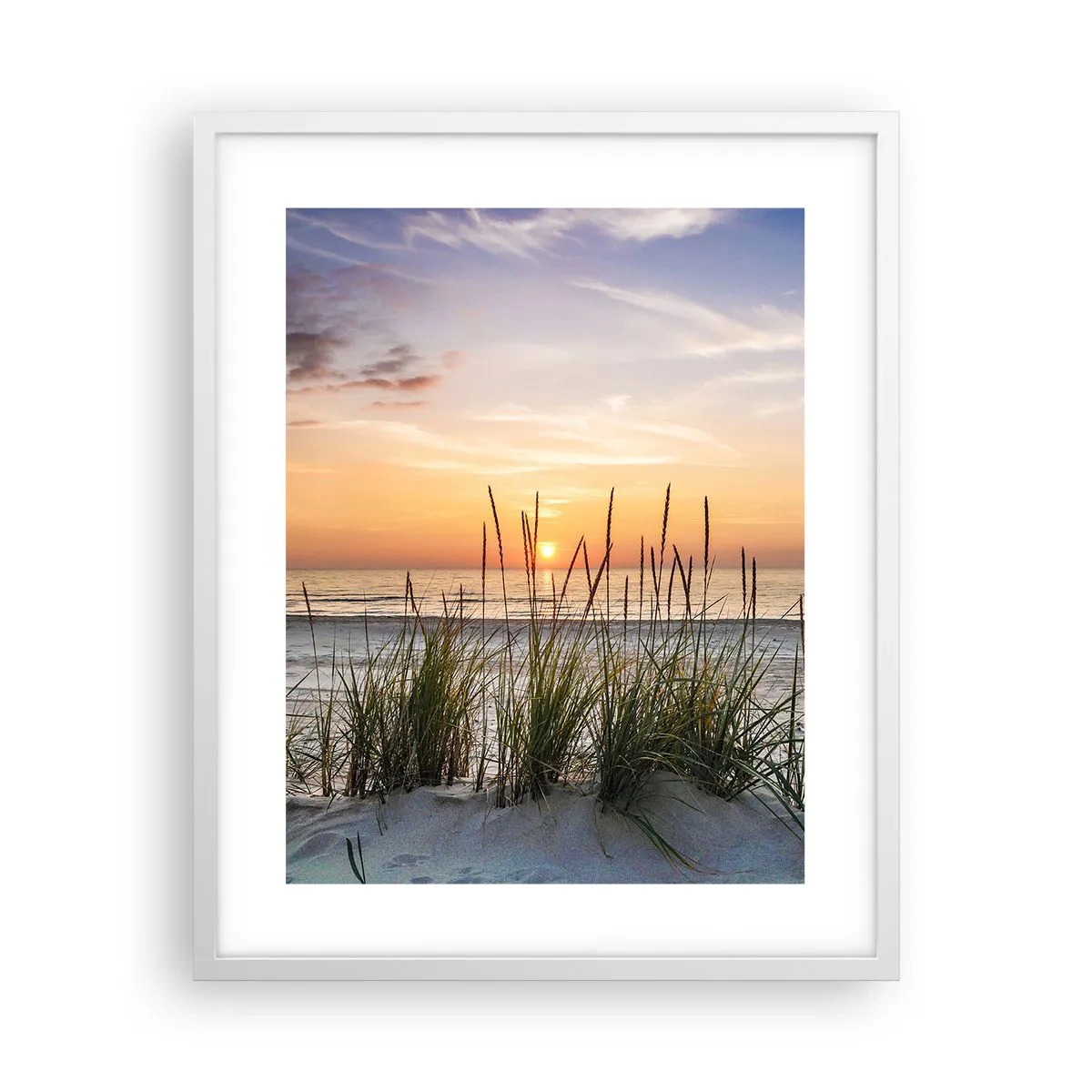 Poster in een witte lijst - Kijk, denk, voel - 40x50 cm