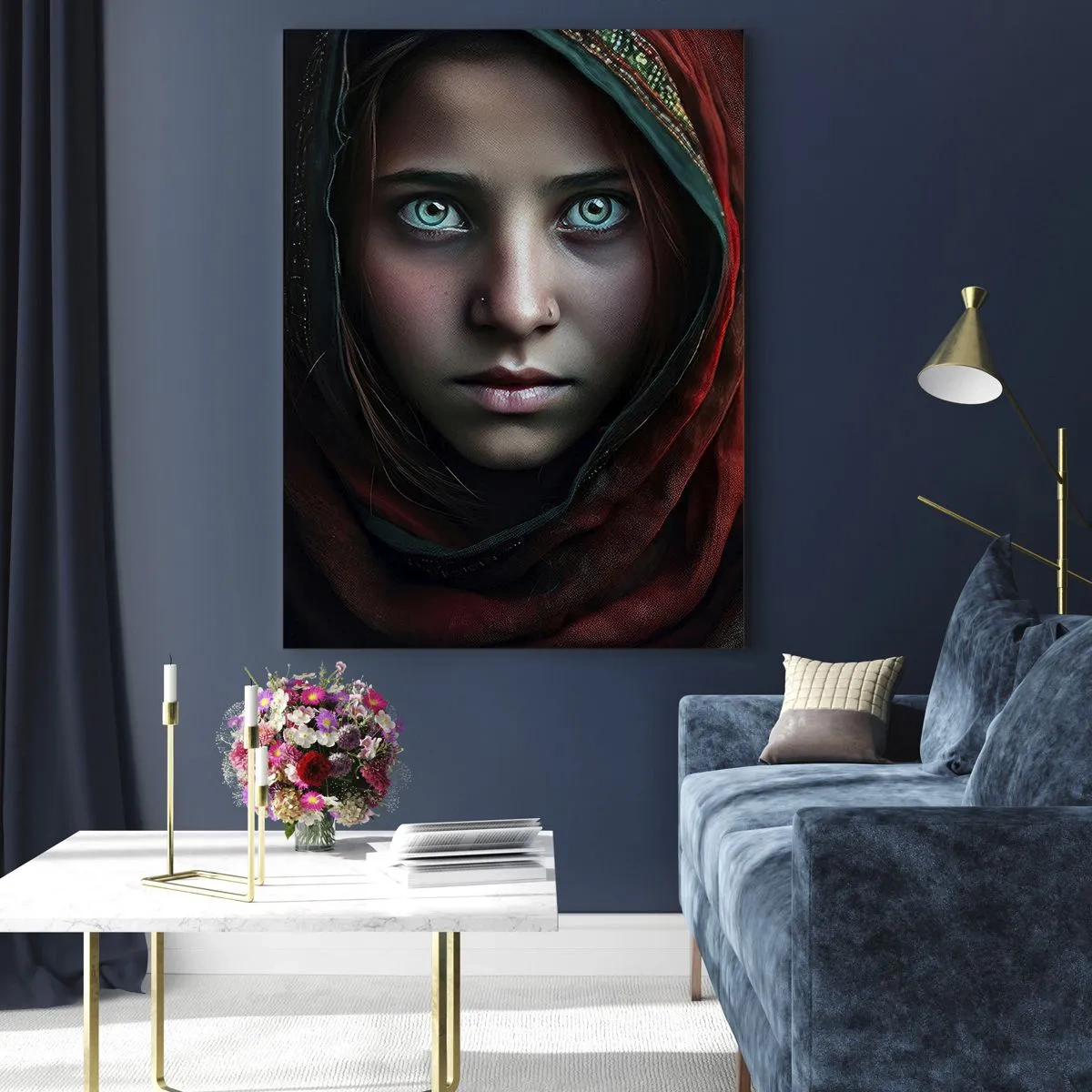 Schilderen op glas - Oosterse prinses - 50x70 cm