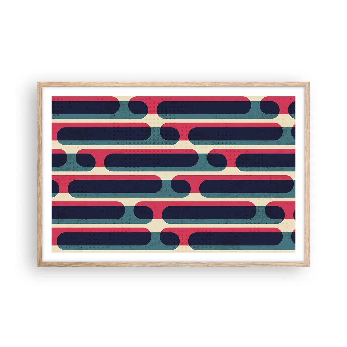 Een poster in een licht eiken lijst - In de diepte en vooruit - 91x61 cm