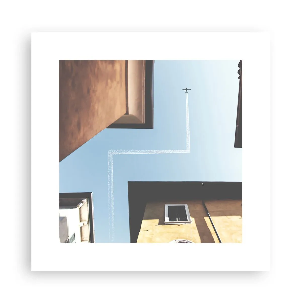 Poster - Boven het doolhof van de stad - 30x30 cm