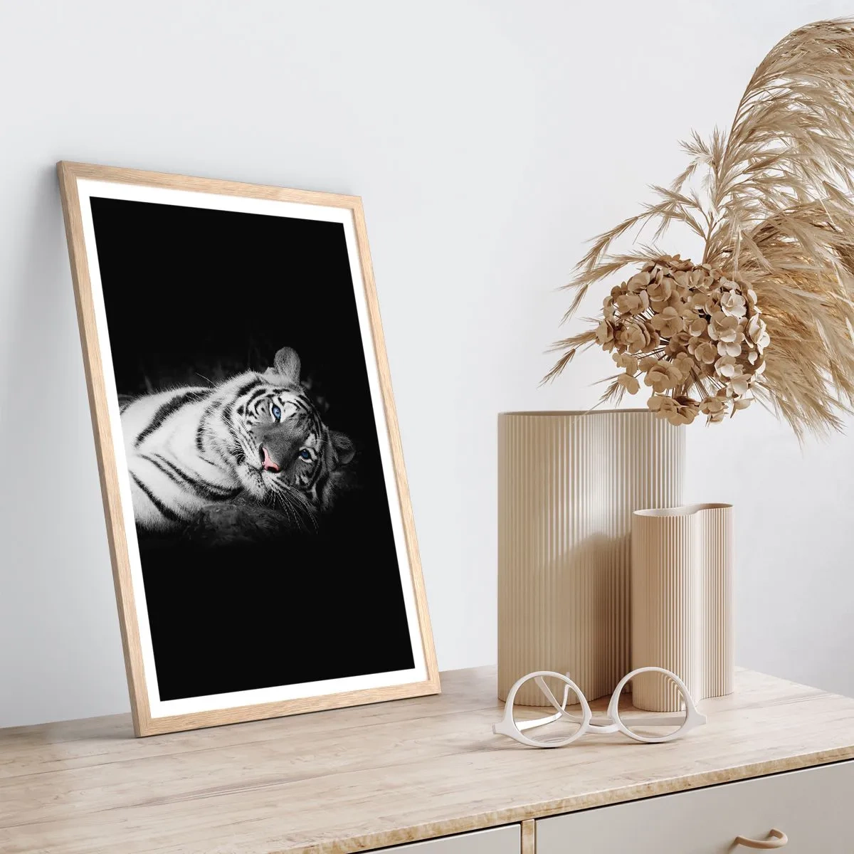 Een poster in een licht eiken lijst - Wildheid en vrede - 30x40 cm