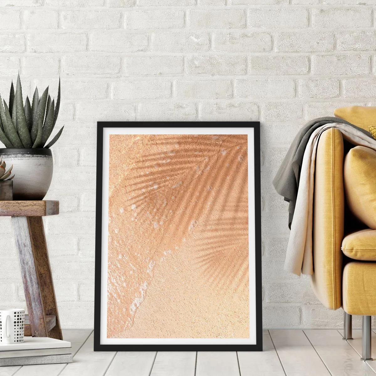 Poster in een zwarte lijst - De schaduw van een hete zomer - 30x40 cm