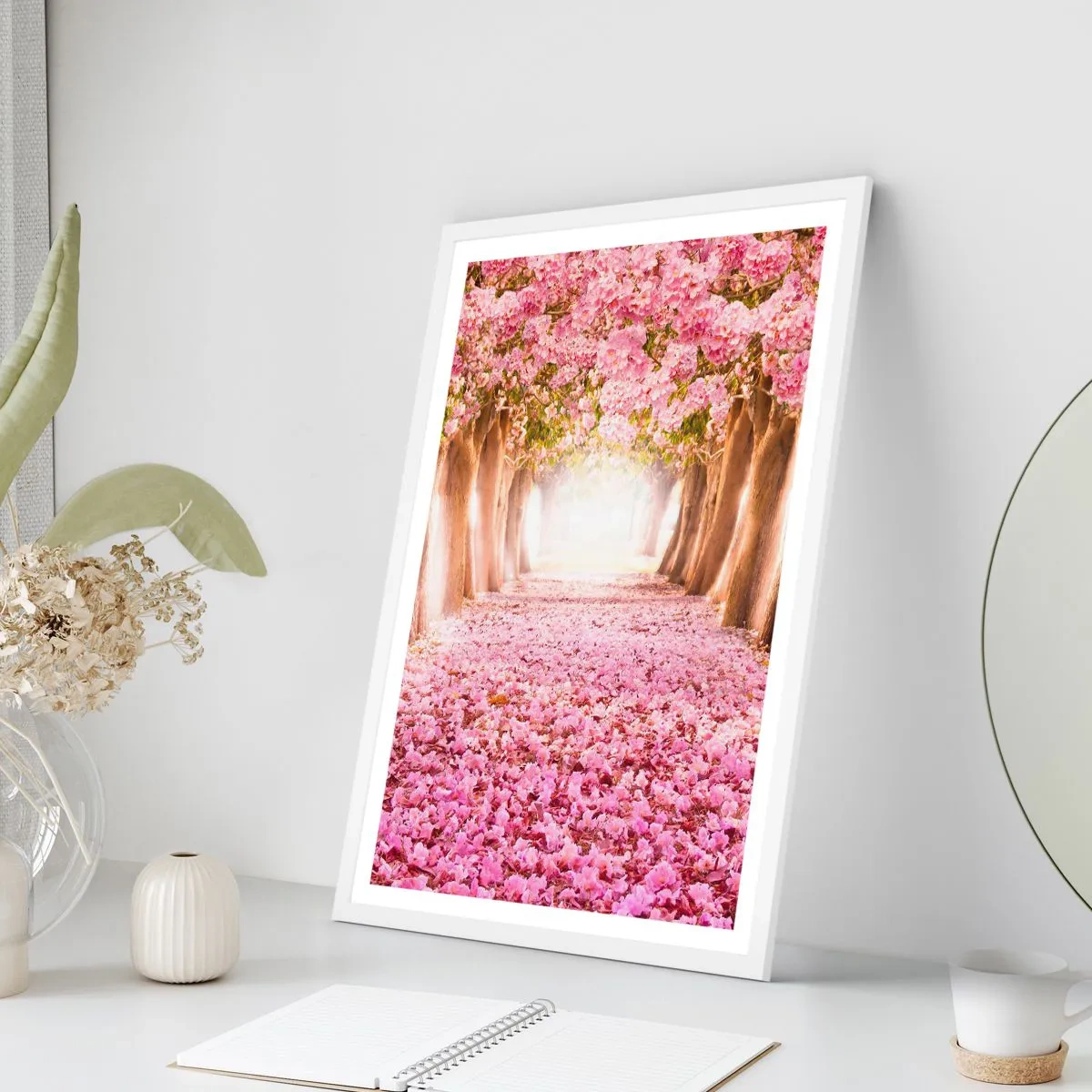 Poster in een witte lijst - De weg naar het paradijs - 70x100 cm