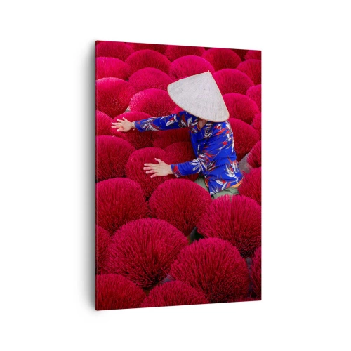 Schilderen op canvas - In het rijstveld - 70x100 cm