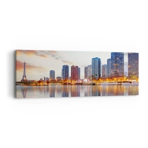 Schilderen op canvas - De monumentale rust van Parijs - 90x30 cm