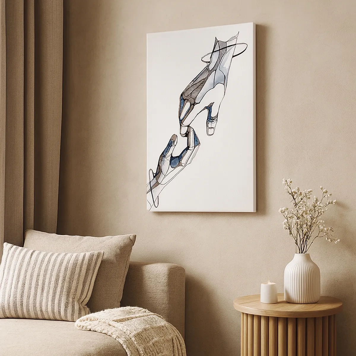 Schilderen op canvas - Een goed gebaar - 50x70 cm