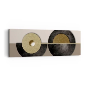 Schilderen op canvas - Variaties rond de cirkel - 90x30 cm