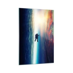 Schilderen op glas - Ga het universum tegemoet - 70x100 cm