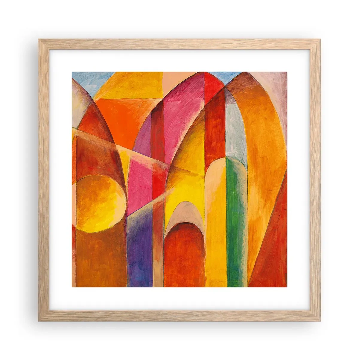 Een poster in een licht eiken lijst - Kathedraal van de zon - 40x40 cm