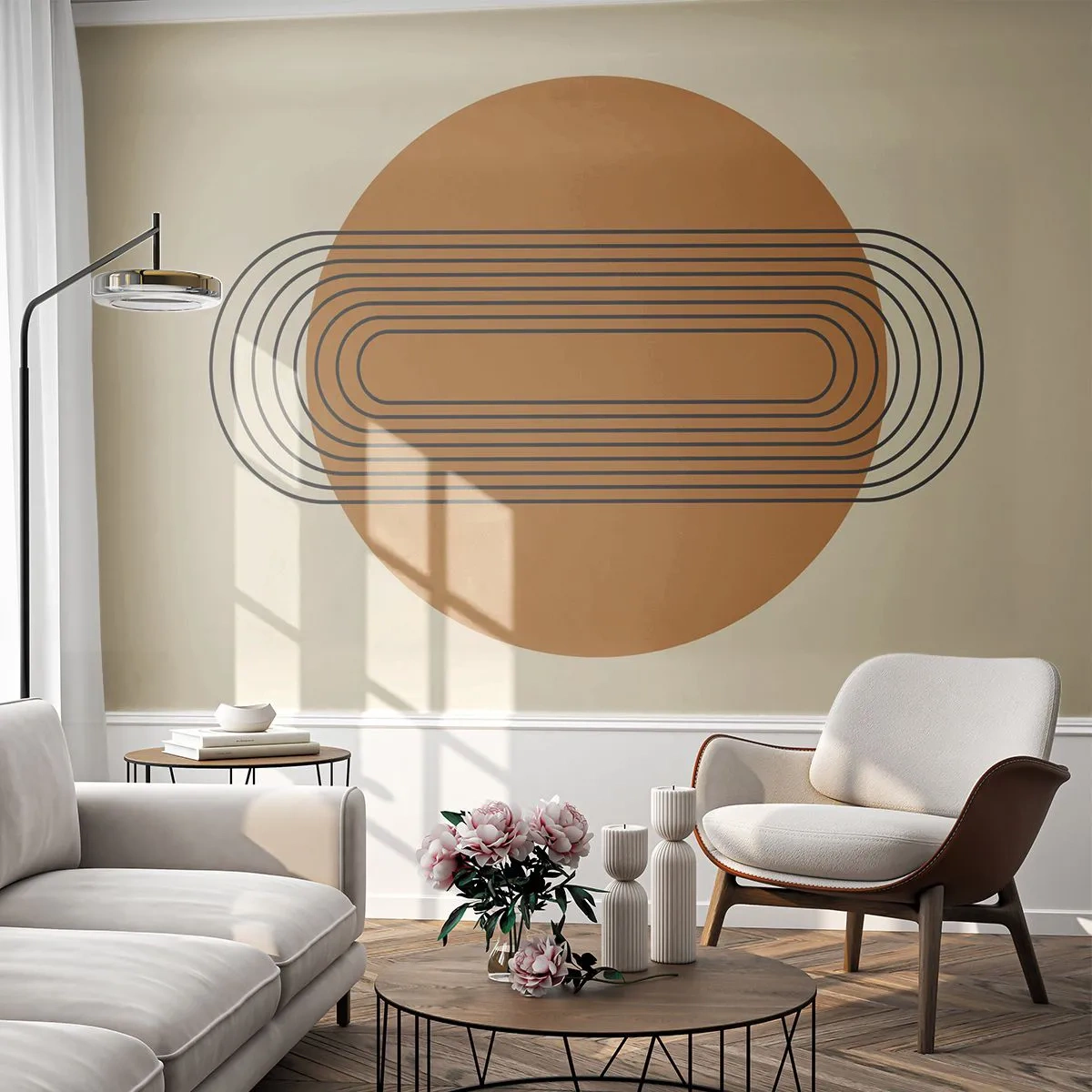 Fotobehang Standard Eco - Perfect plan - Abstractie, Grafisch, Modern patroon - 150x105 cm