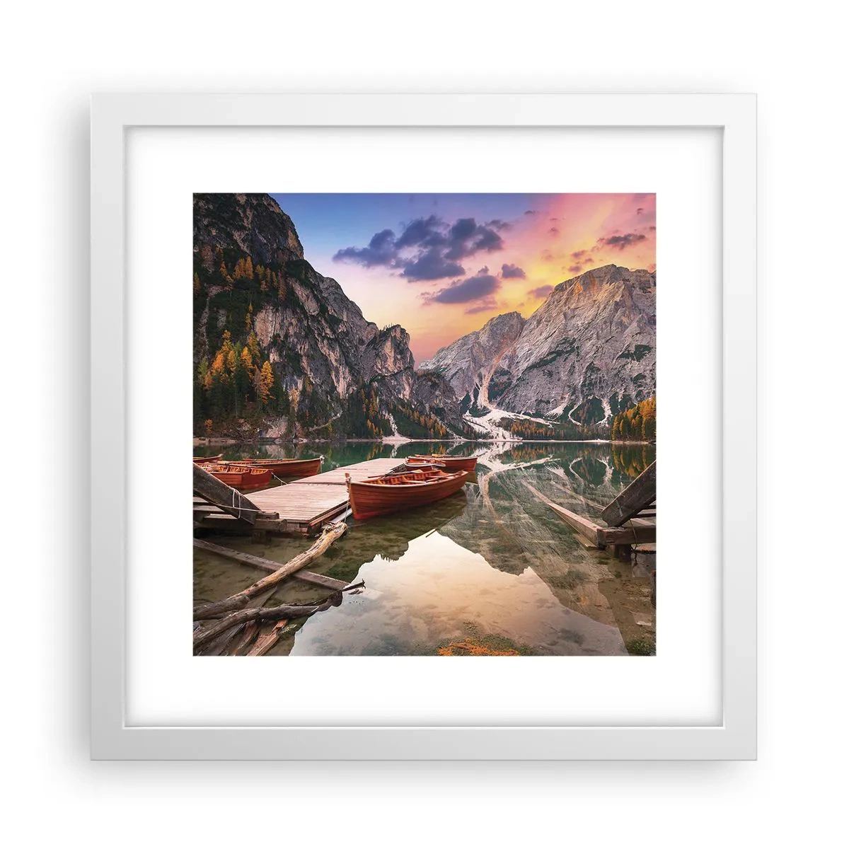 Poster in een witte lijst - Belofte van de dag - 30x30 cm