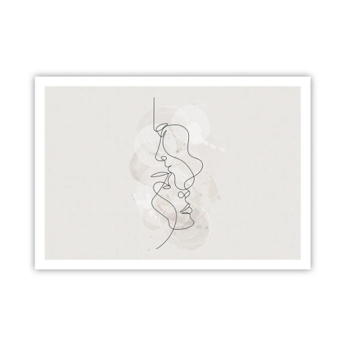 Poster - Verstrikt in een omhelzing - 100x70 cm
