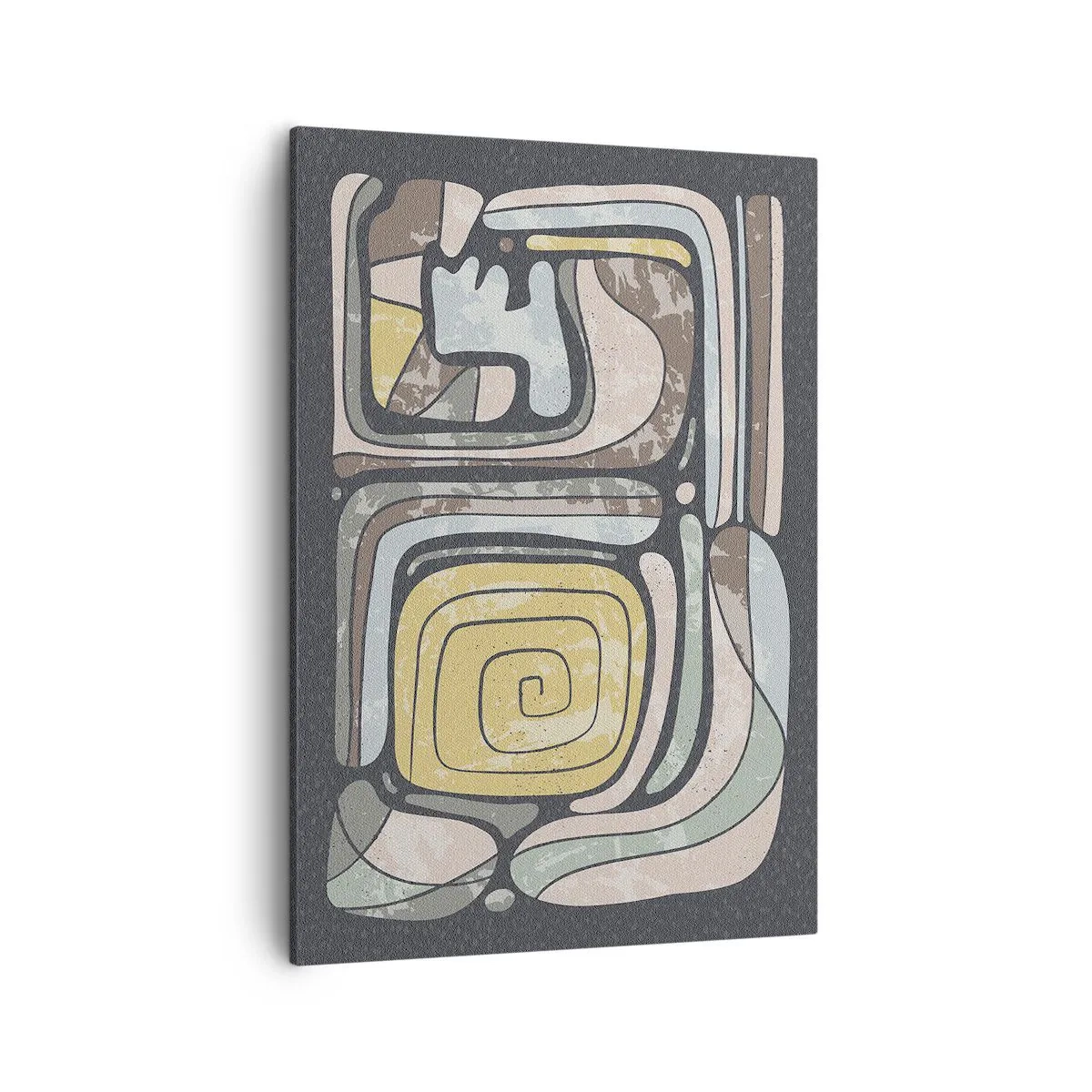 Schilderen op canvas - Abstractie in de precolumbiaanse geest - 50x70 cm