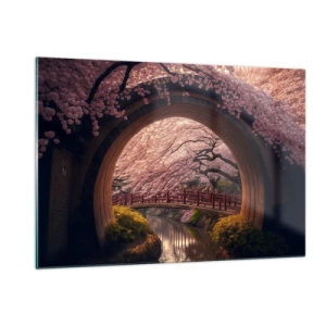 Schilderen op glas - Japanse lente - 120x80 cm