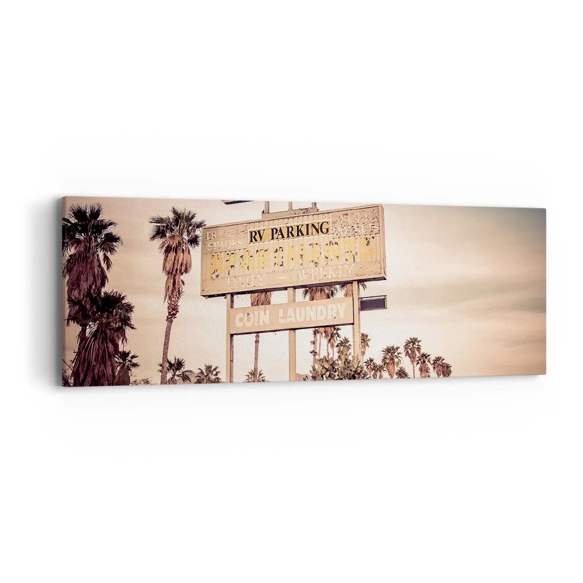 Schilderen op canvas - Hier staat de tijd stil - 90x30 cm