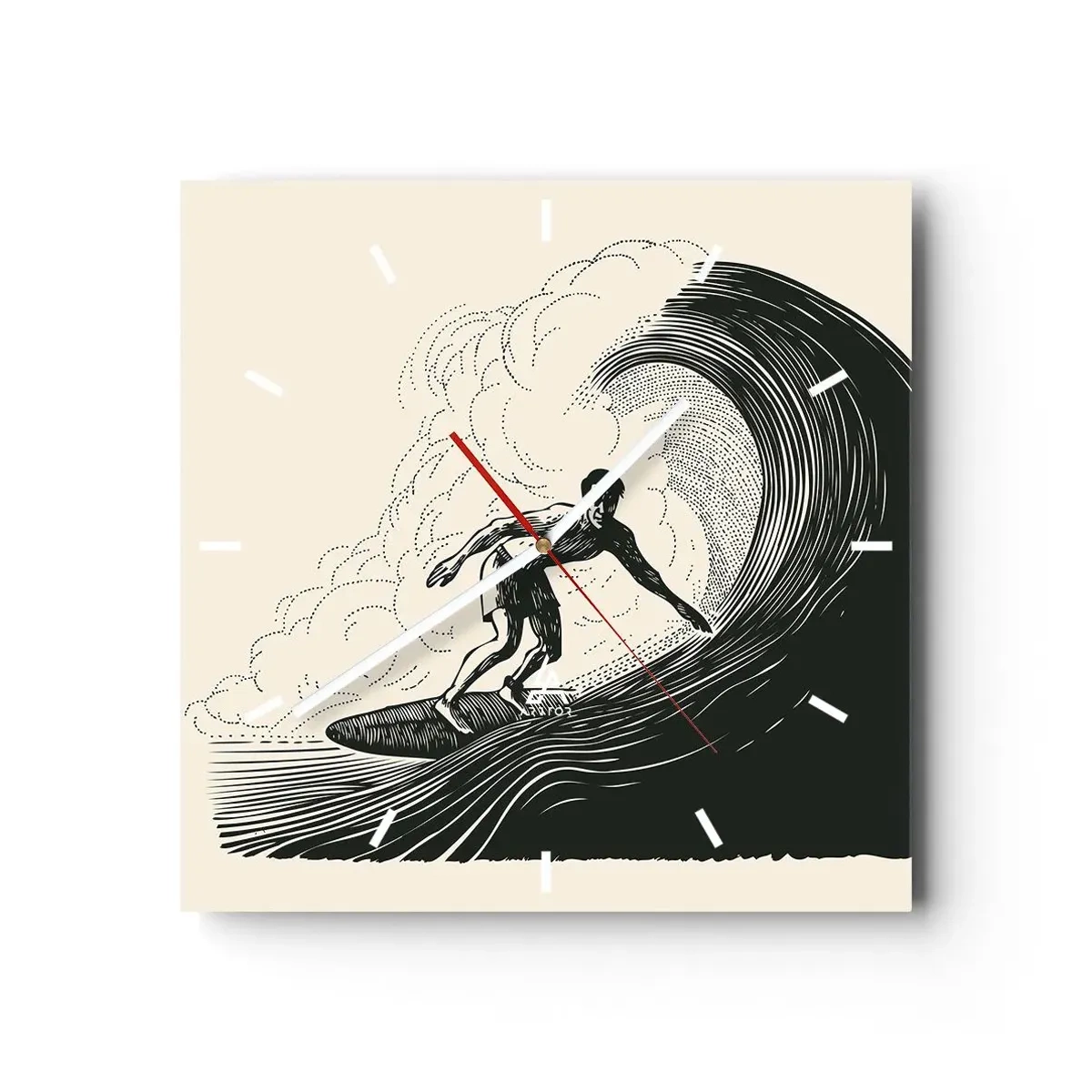 Wandklok - Klok - Koning van de golf - 30x30 cm