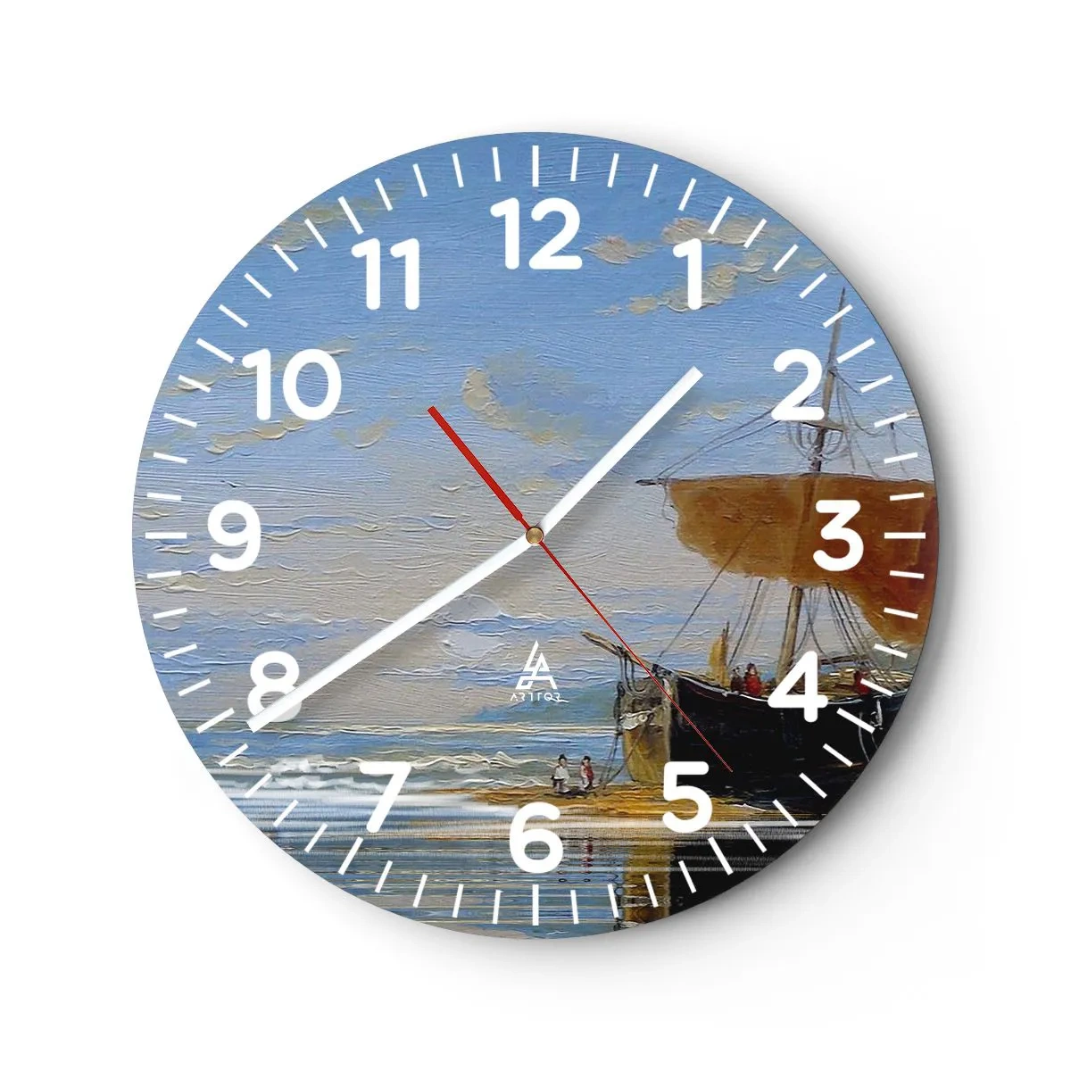 Wandklok - Klok - Water, bodem, lucht - 40x40 cm