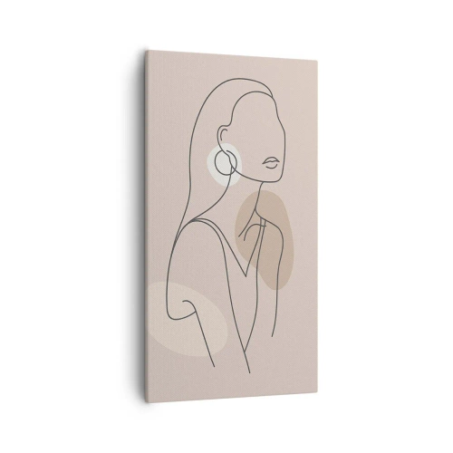 Schilderen op canvas - meisjesachtig icoon - 55x100 cm