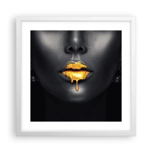 Poster in een witte lijst - Goldmouth - 40x40 cm