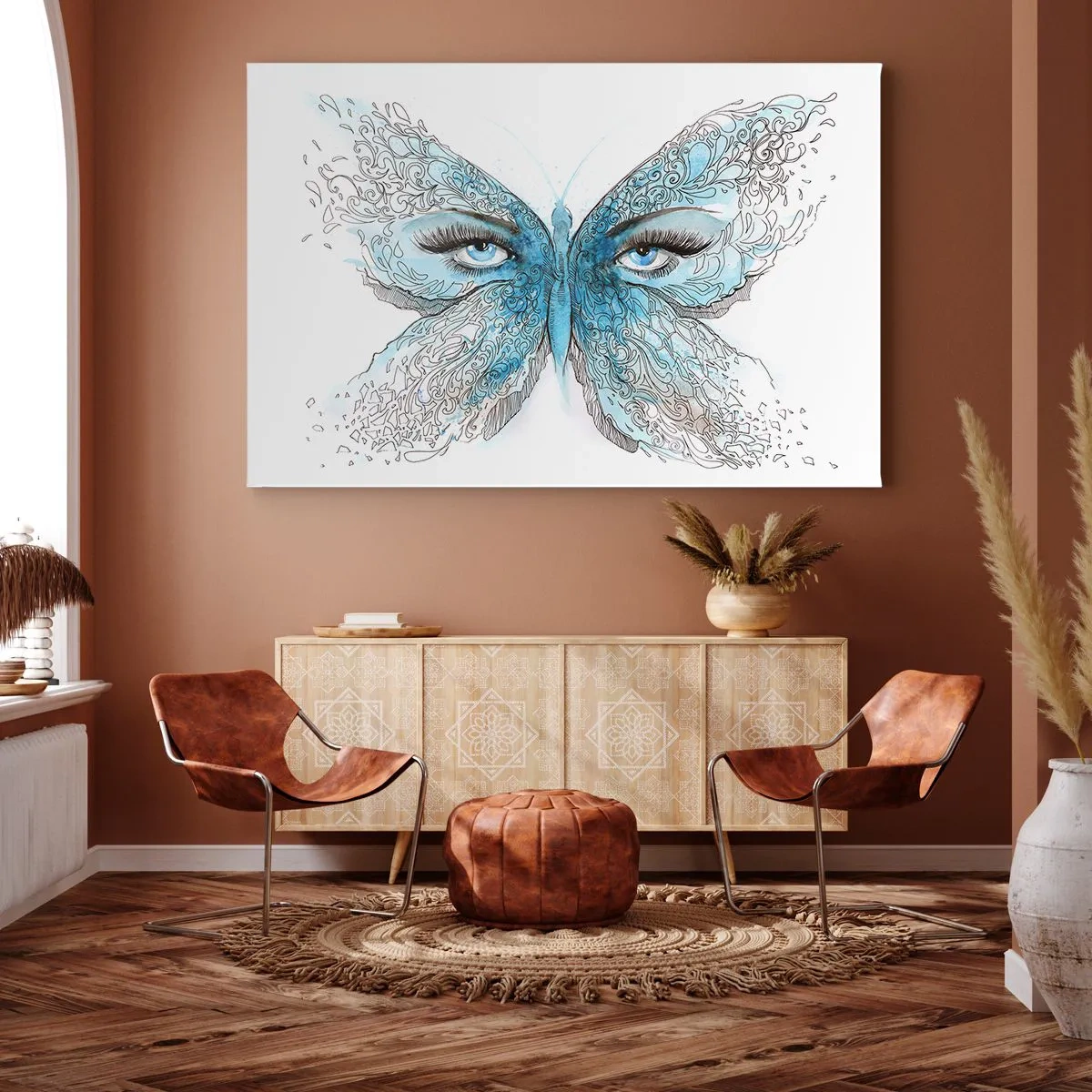 Schilderen op canvas - Eros pimpelmees - 120x80 cm