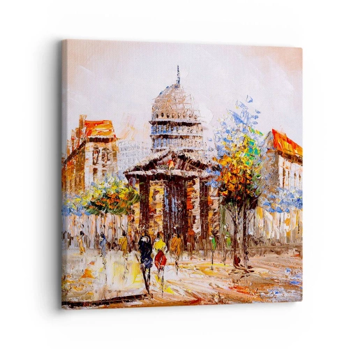 Schilderen op canvas - Parijs wandeling - 30x30 cm