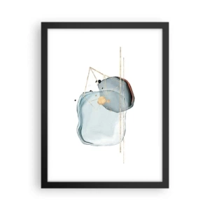 Poster in een zwarte lijst - Een studie van druppels - 30x40 cm