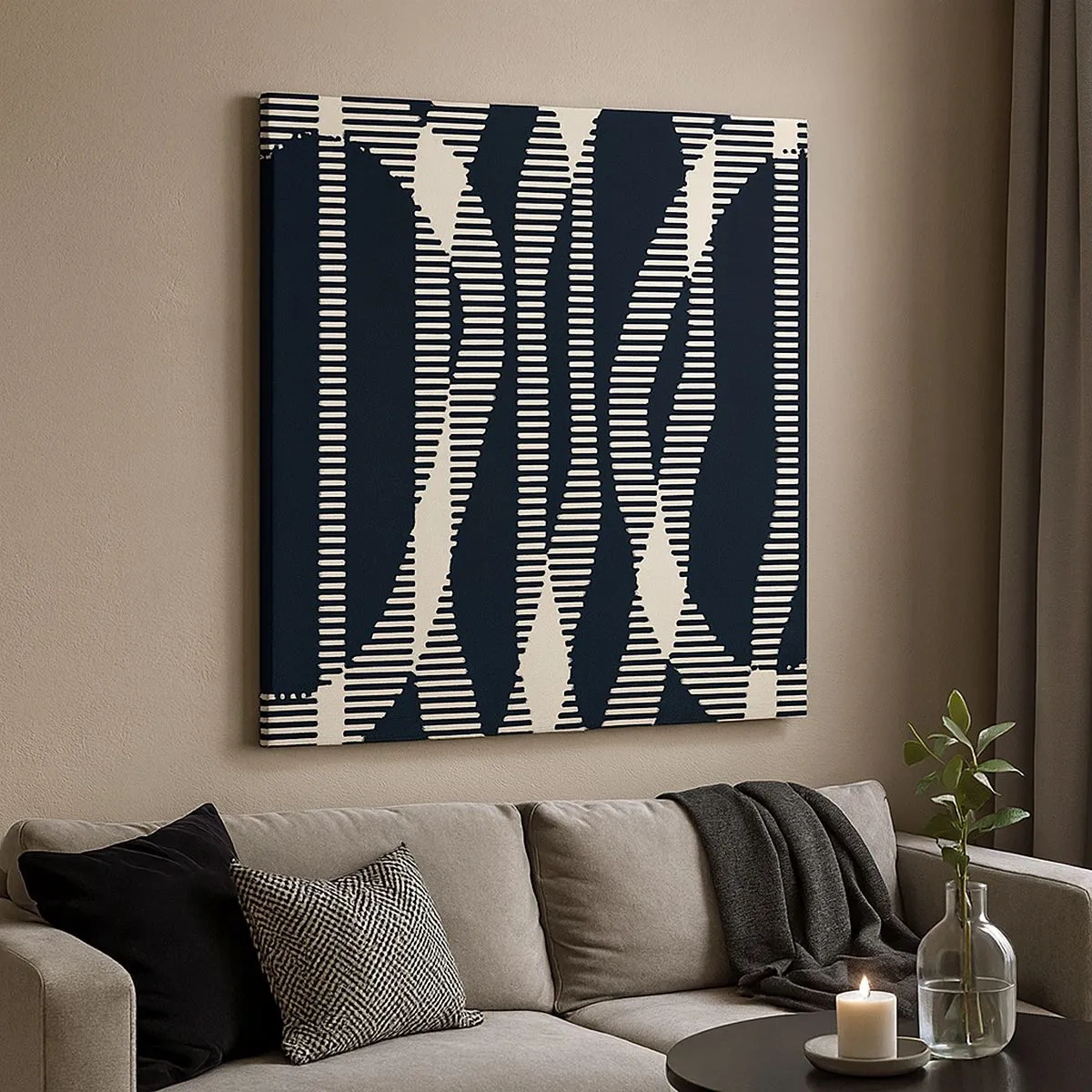 Schilderen op canvas - Een poging om de duisternis te doorbreken - 30x30 cm