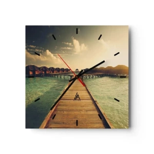 Wandklok - Klok - Een warme uitnodiging - 40x40 cm