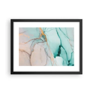 Poster in een zwarte lijst - Een dans van vormen en kleuren - 40x30 cm