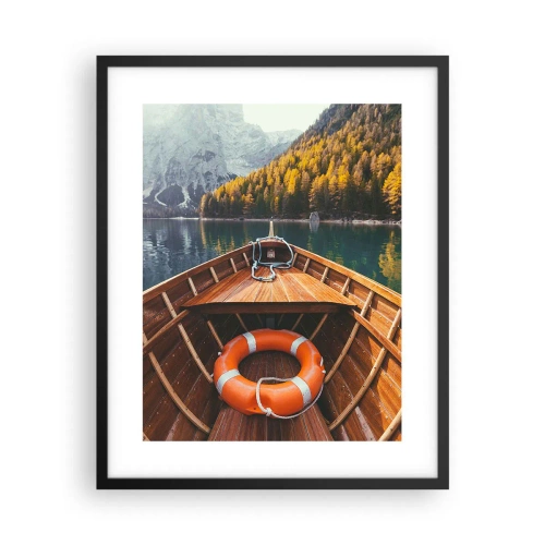 Poster in een zwarte lijst - Bergtocht - 40x50 cm