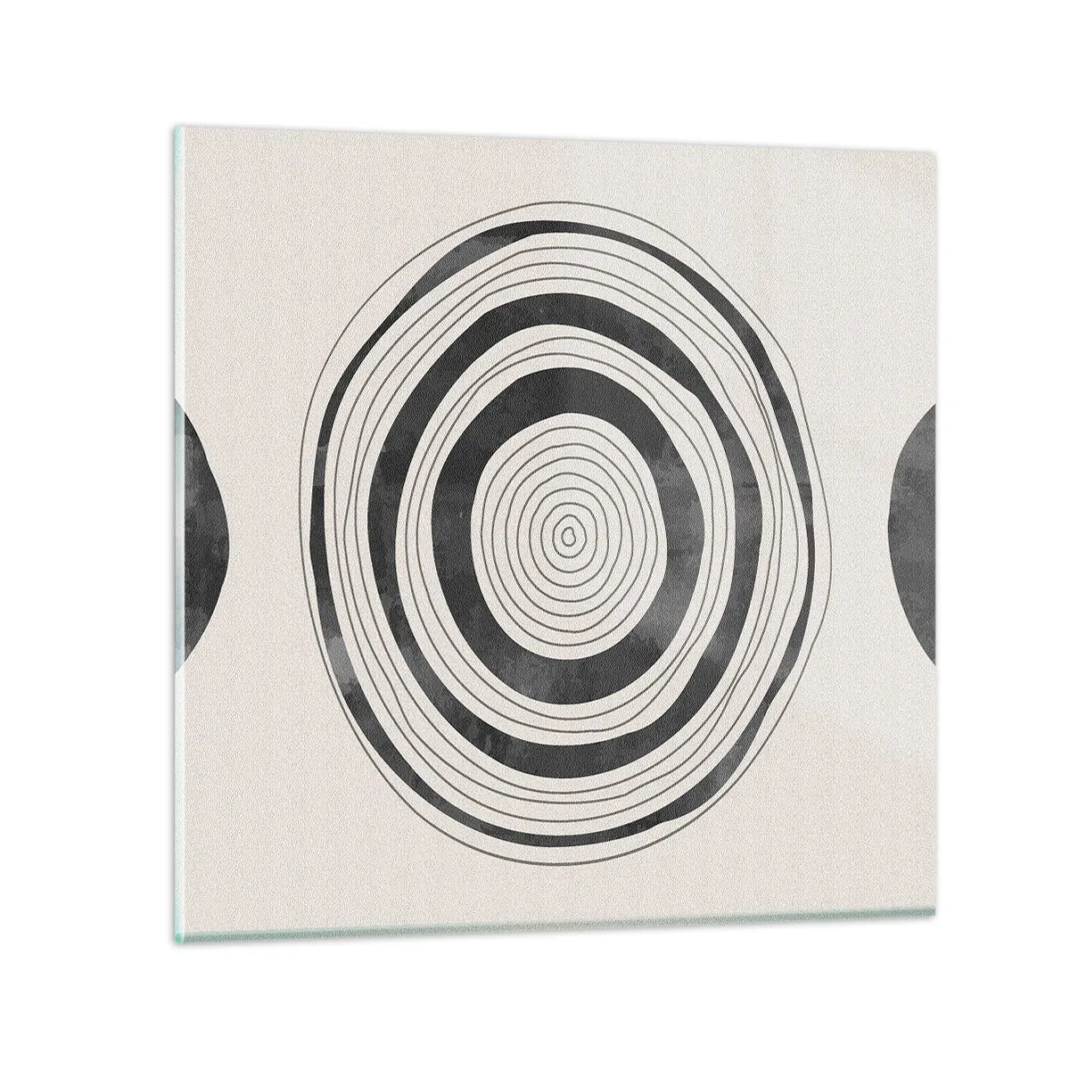 Schilderen op glas - Wat belangrijk is, is wat er tussenin zit - 70x70 cm