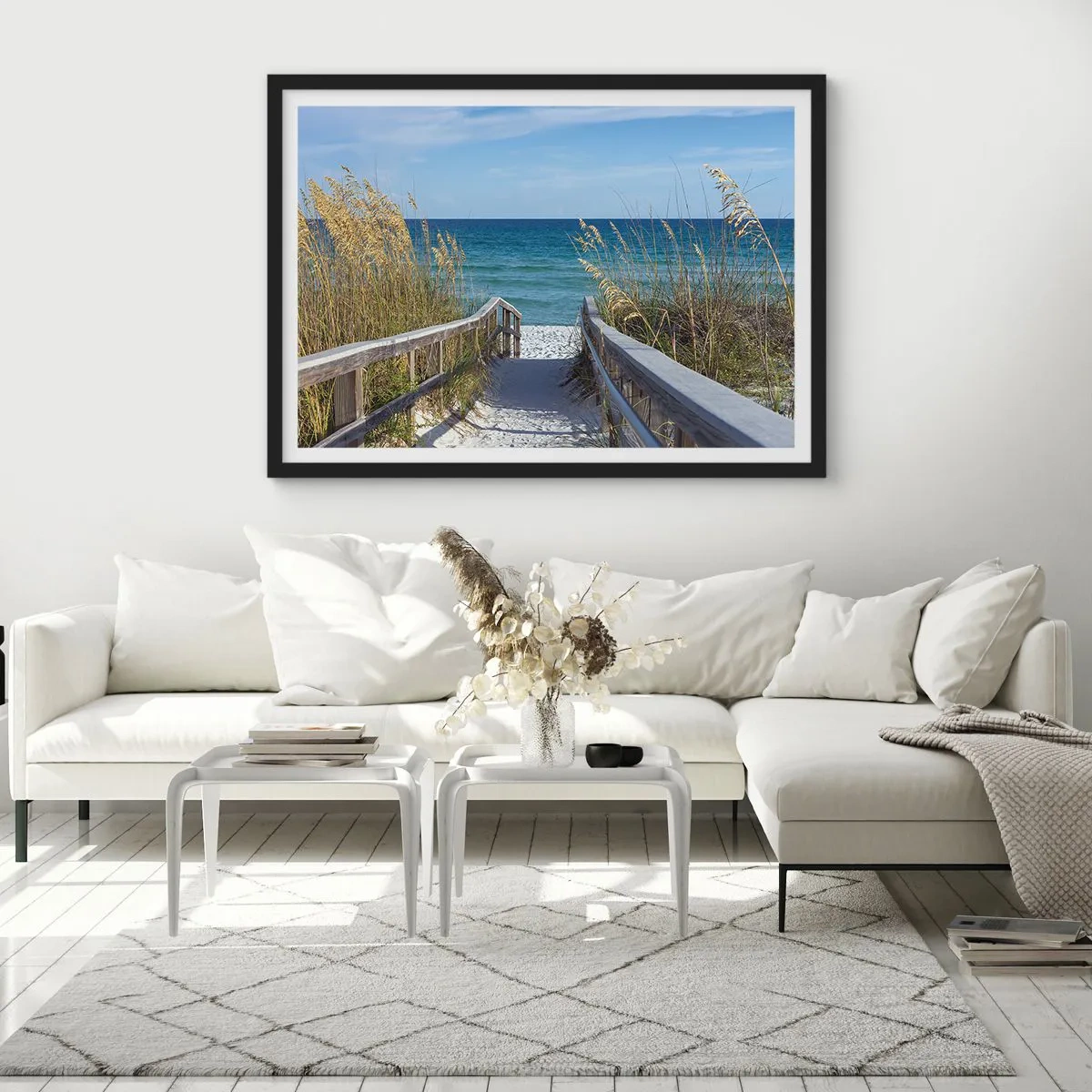 Poster in een zwarte lijst - In de zon, in de wind - 50x40 cm