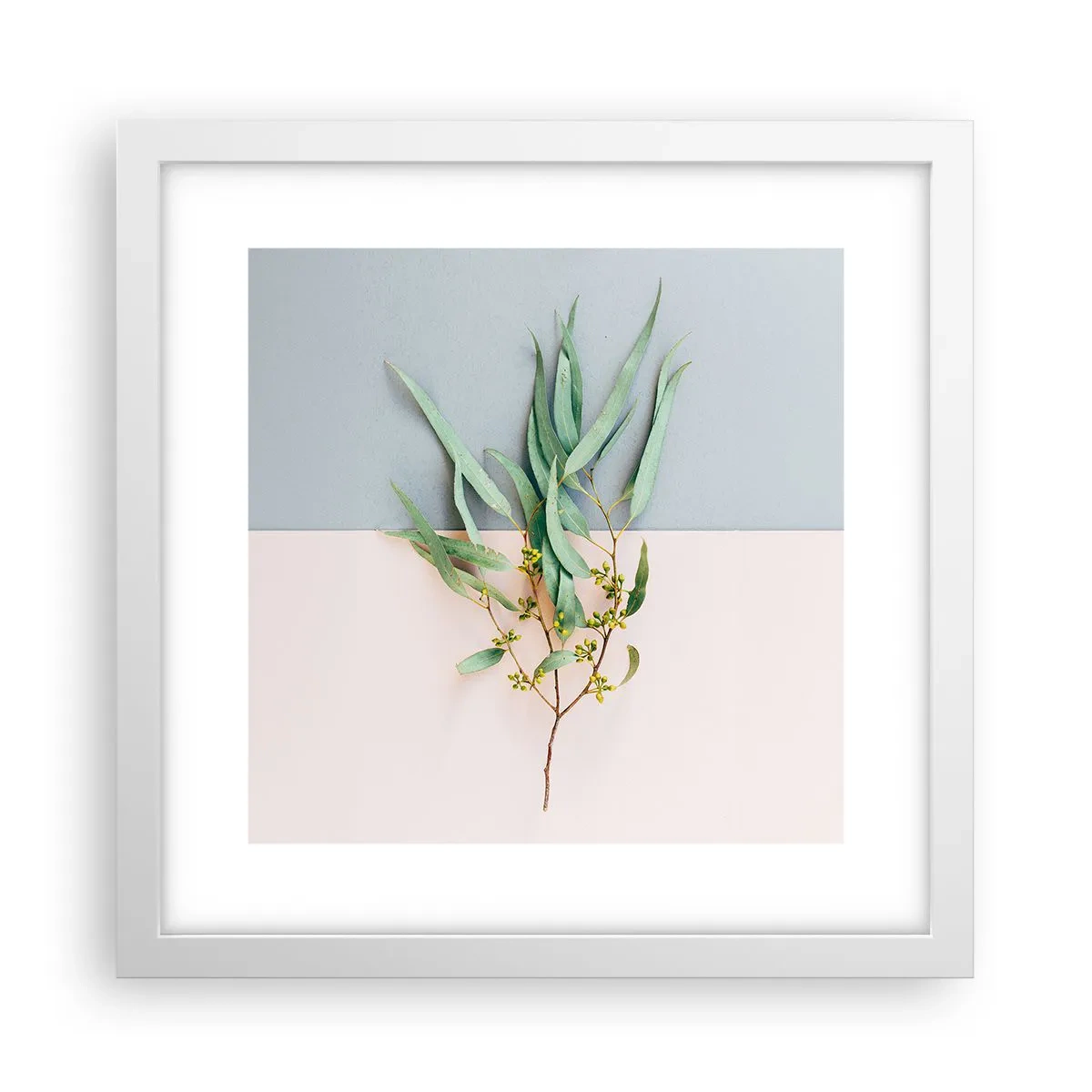 Poster in een witte lijst - Subtiliteit in pastelkleuren - 30x30 cm