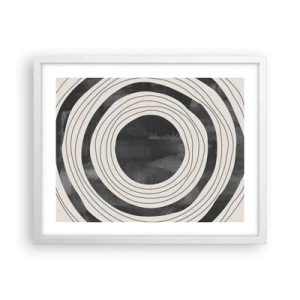 Poster in een witte lijst - Precies op het punt - 50x40 cm