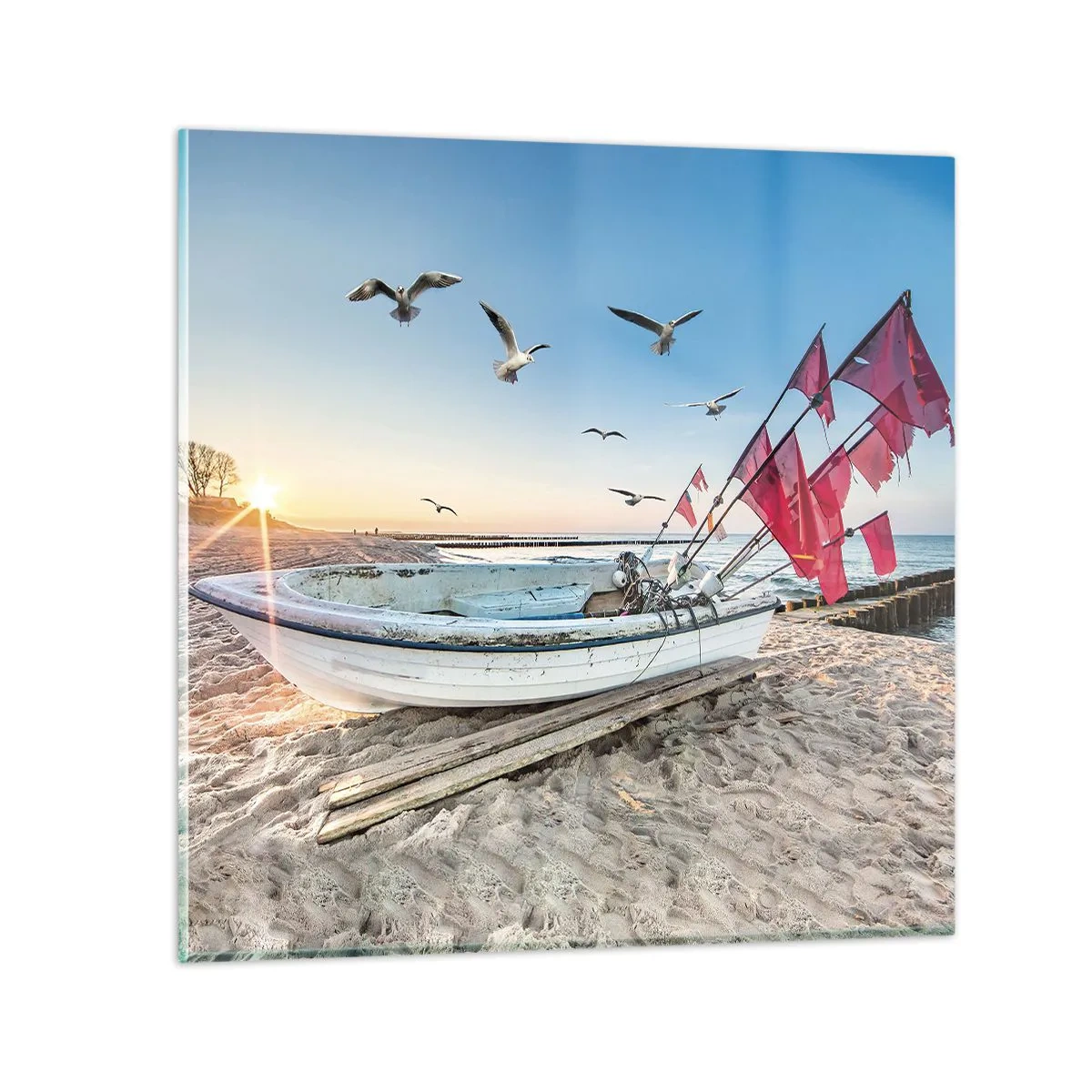 Schilderen op glas - Een welverdiende rust - 50x50 cm