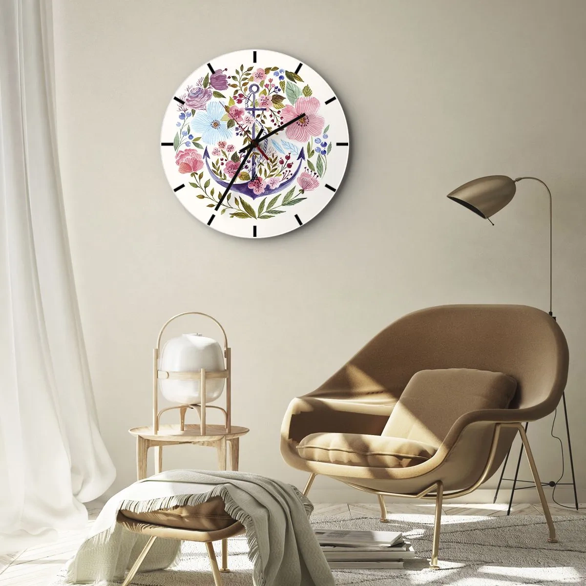 Wandklok - Klok - Goede droom van zeeman - 30x30 cm