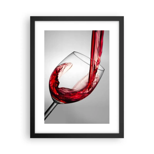 Poster in een zwarte lijst - Kleur - beweging - geluid - 30x40 cm