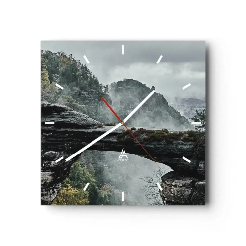 Wandklok - Klok - Het avontuur gaat beginnen - 40x40 cm