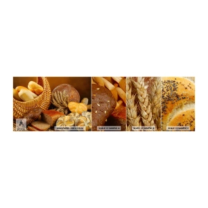 Fotobehang Monster Zelfklevend Deluxe Sticker - We kwamen er weer mee weg - Gastronomie, Brood, Brood - 100x30 cm