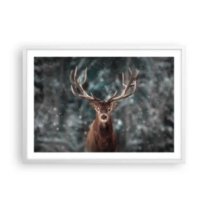 Poster in een witte lijst - Gekroond tot koning van het bos - 70x50 cm