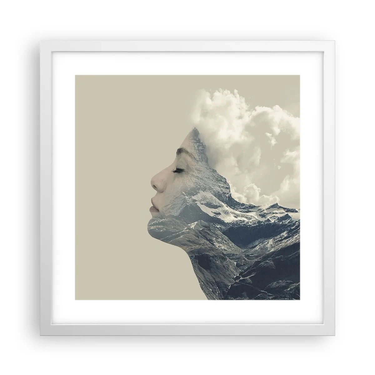 Poster in een witte lijst - De schoonheid van de elementen - 40x40 cm
