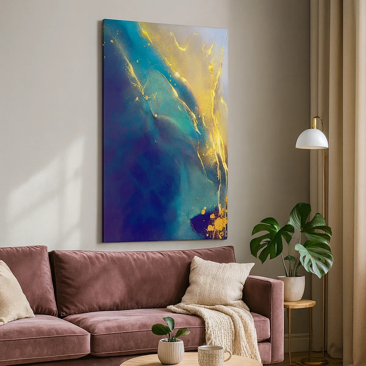 Schilderen op canvas - De gouden poel - 50x70 cm