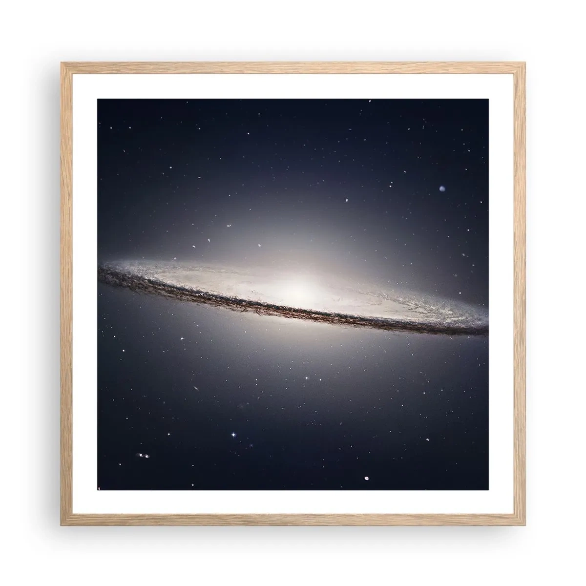 Een poster in een licht eiken lijst - Lang geleden, in een sterrenstelsel ver, ver weg... - 60x60 cm