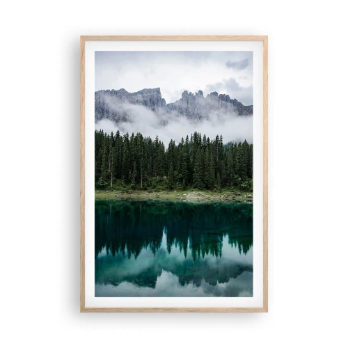 Een poster in een licht eiken lijst - Stil, stil, laten we het drinkwater niet wakker maken... - 61x91 cm