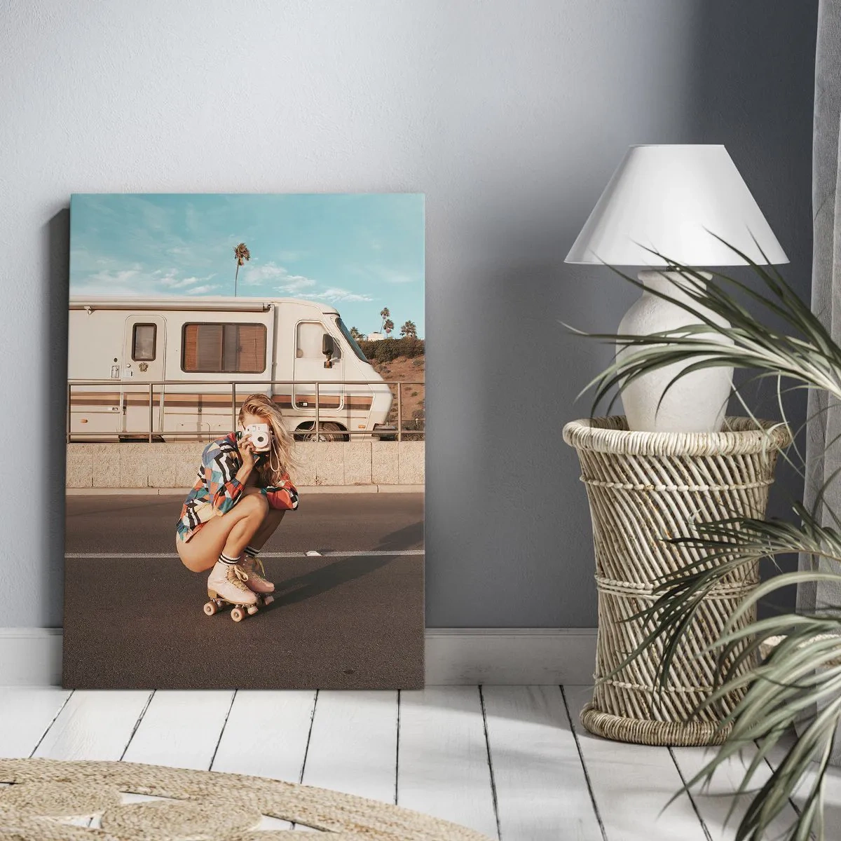 Schilderen op canvas - Lach alsjeblieft! - 55x100 cm