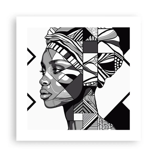 Poster - Etnisch portret - 40x40 cm