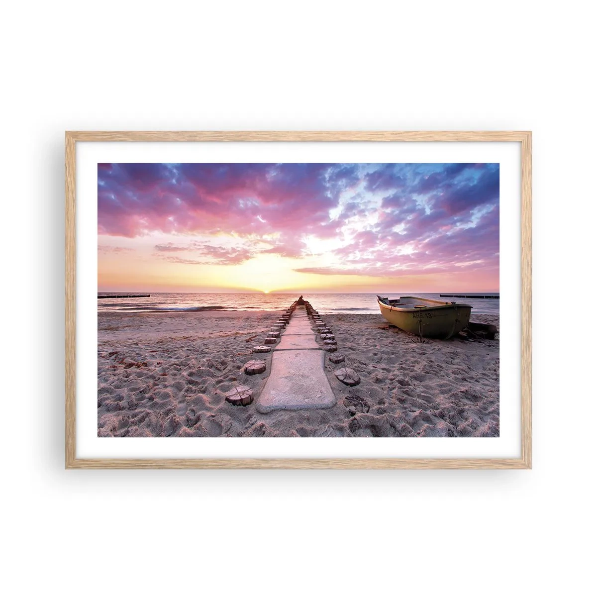 Een poster in een licht eiken lijst - Een moment van diepe ervaring - 70x50 cm