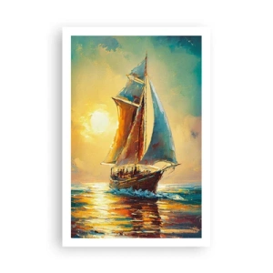 Poster - Onder vol zeil - 61x91 cm